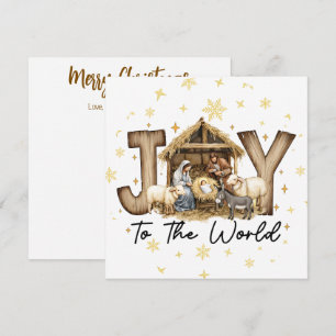 JOY Nativity Christmas Card