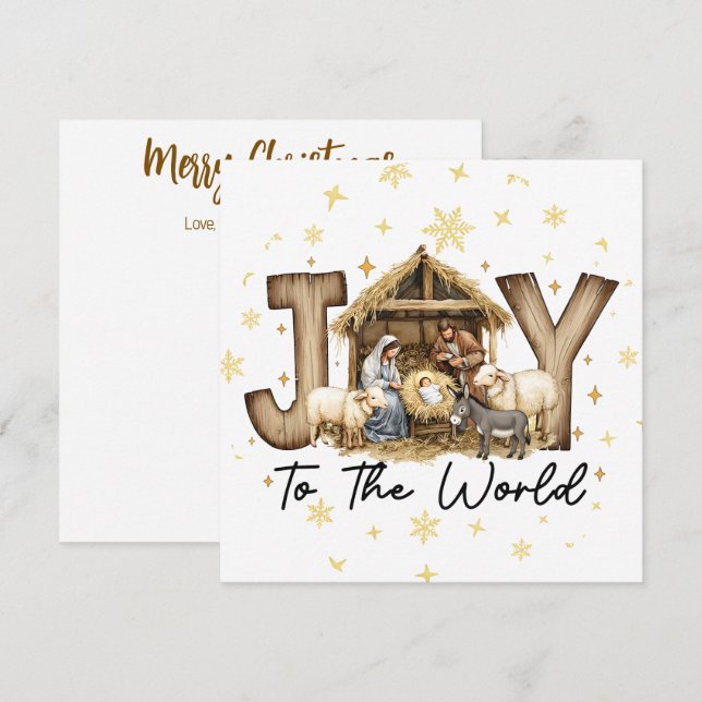 JOY Nativity Christmas Card (Front/Back)