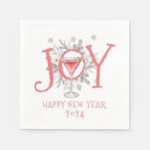 Joy New Year's Eve Party Toast 2024 Napkin