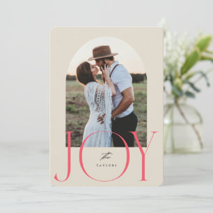 JOY Newlywed Just Married Christmas Card