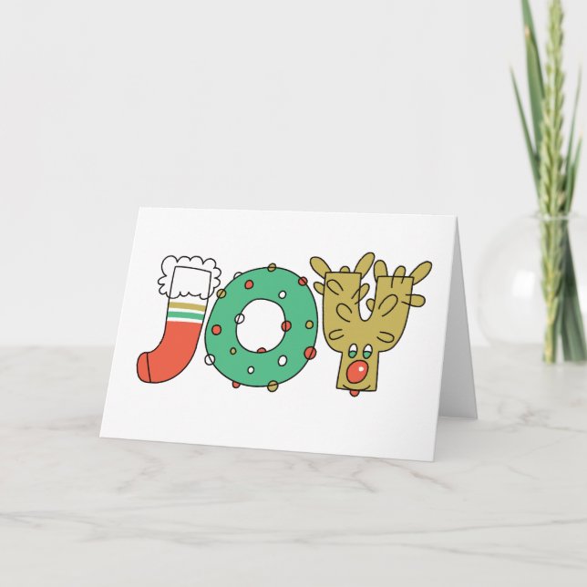 JOY of Christmas (Standard) Holiday Card (Front)