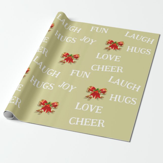 Joy of Christmas Wrapping Paper (Unrolled)