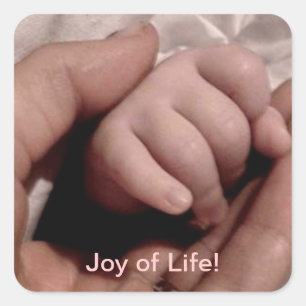 Joy of Life New Mum and Baby Square Sticker