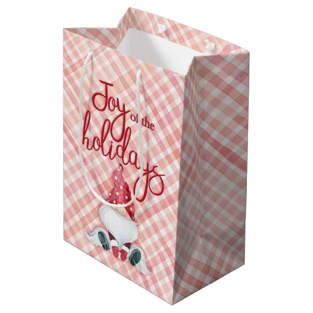 Joy of the Holidays Medium Gift Bag (Back Angled)