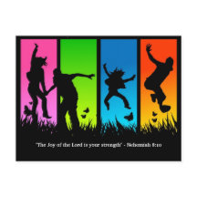Joy of the Lord Christian postcard Nehemiah 8:10