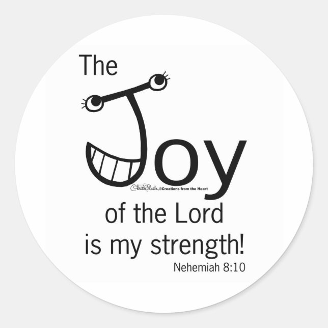 JOY of the Lord Classic Round Sticker (Front)