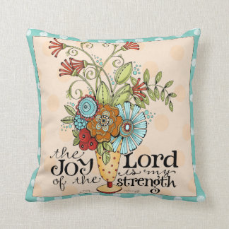 Joy of the Lord - Floral Bouquet - Throw Pillow