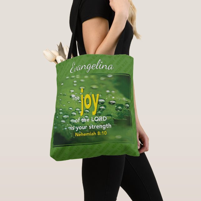 JOY OF THE LORD TOTE BAG (Close Up)