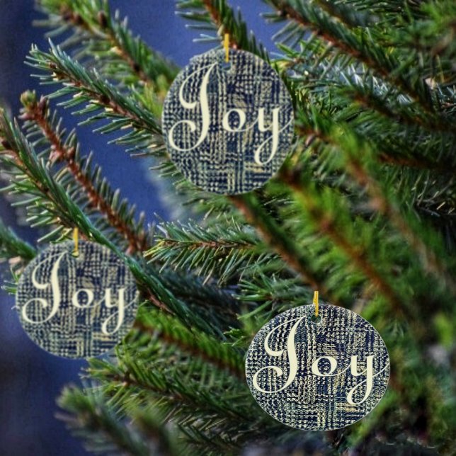 Joy Panes Ceramic Ornament (This window-paned design, comes in several text versions, describing Christmas!)