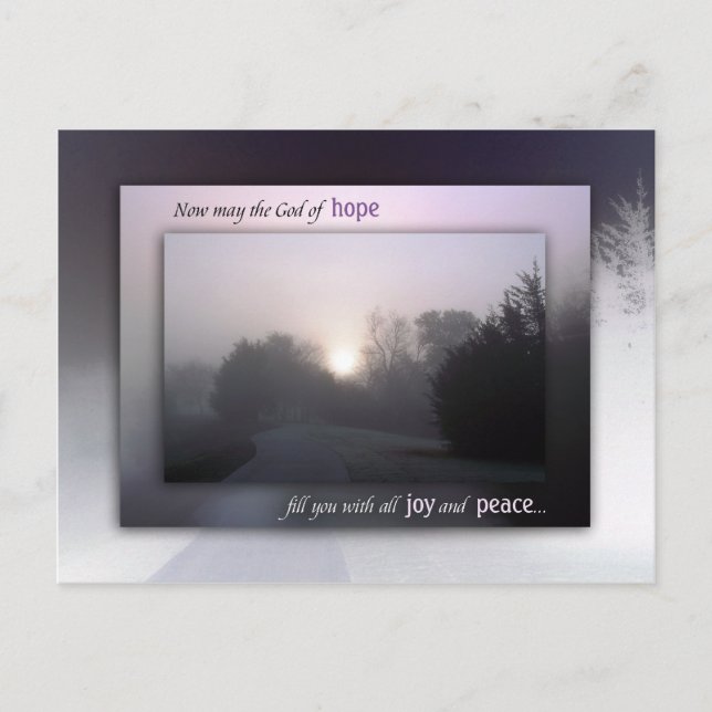 Joy, Peace and Power Holiday Postcard (Front)