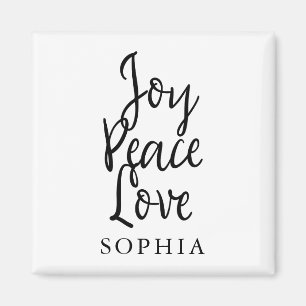 Joy Peace Love Inspirational Magnet
