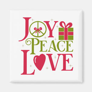 Joy Peace Love Magnet