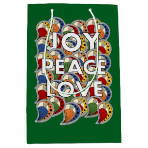 Joy Peace Love Medium Gift Bag