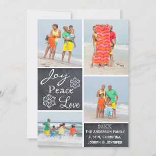 Joy, Peace, Love Photo Collage - Christmas Card