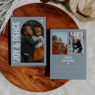 Joy & Peace Minimalist Stone Arch Holiday Card
