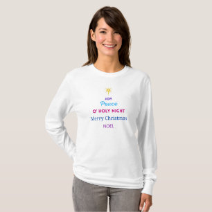 JOY PEACE O’ HOLY NIGHT Merry Christmas NOEL T-Shirt