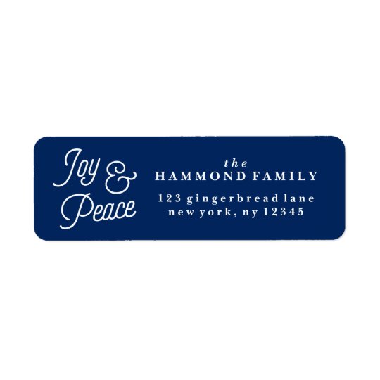 Joy & Peace Return Address Label