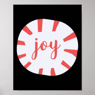 Joy - Peppermint Christmas Poster