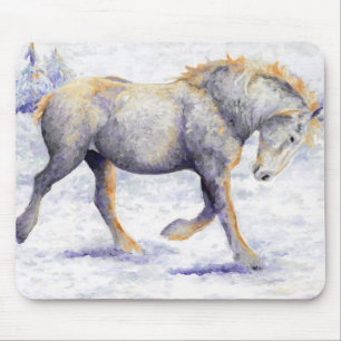 Joy - Percheron Horse  Mouse Pad