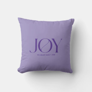 Joy Personalised Christmas Throw Pillow