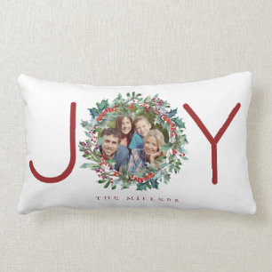 JOY Photo Christmas Lumbar Cushion