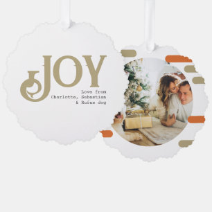 Joy Photo Christmas Personalised Tree Decoration Card