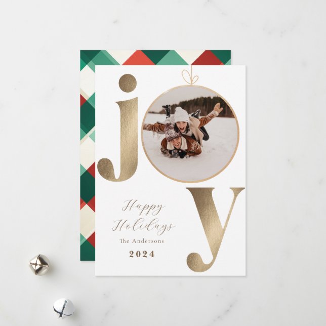 Joy Photo Holiday Card (Front/Back In Situ)