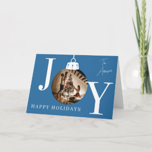 JOY Photo Holiday Card Custom Family