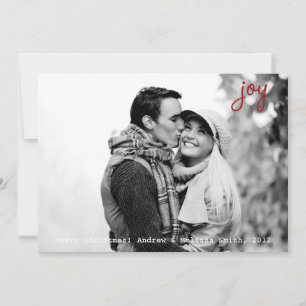 Joy Photo Holiday Card with Envelope