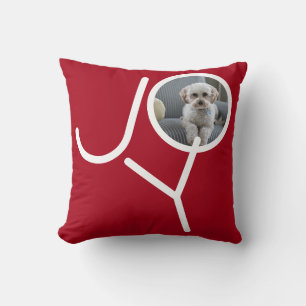 Joy Photo Template Personalised Christmas Cushion