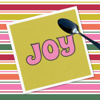 Joy Pink and Lime Green Retro Christmas