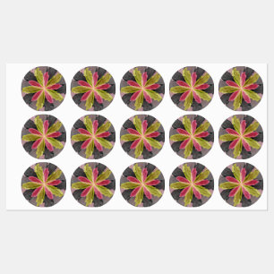 Joy, Pink Green Anthracite Fantasy Flower Fractal