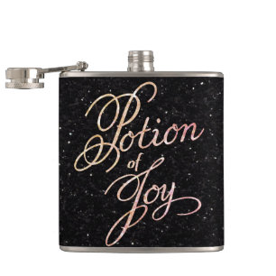 Joy Potion Bar Geek Nerd Love Gamer Humour Hip Flask