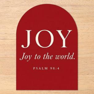 JOY Psalm 98:4 Christmas Gift Acrylic Invitations