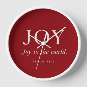JOY Psalm 98:4 Christmas Gift Clock
