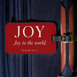 JOY Psalm 98:4 Christmas Gift Luggage Tag
