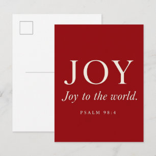 JOY Psalm 98:4 Christmas Gift Postcard