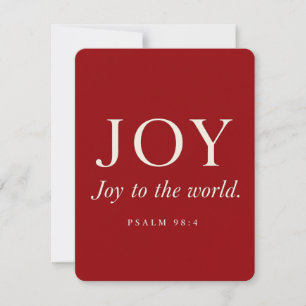 JOY Psalm 98:4 Christmas Gift RSVP Card