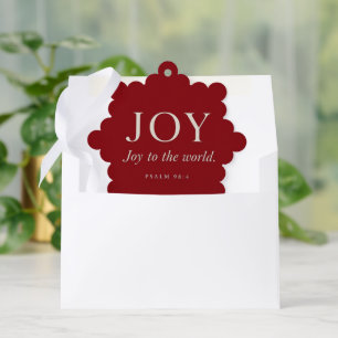 JOY   Psalm 98:4   Christmas Gift Tree Decoration Card