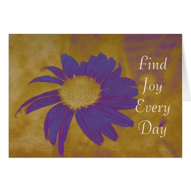 Joy Purple Flower Card (Front Horizontal)