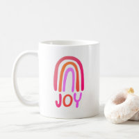 JOY Rainbow Colourful  Handlettering Coffee Mug
