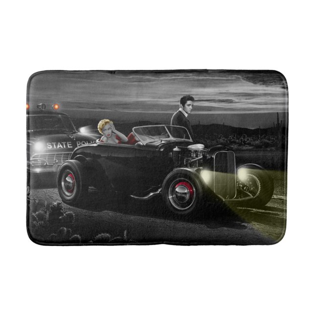 Joy Ride B&W 2 Bath Mat (Front)