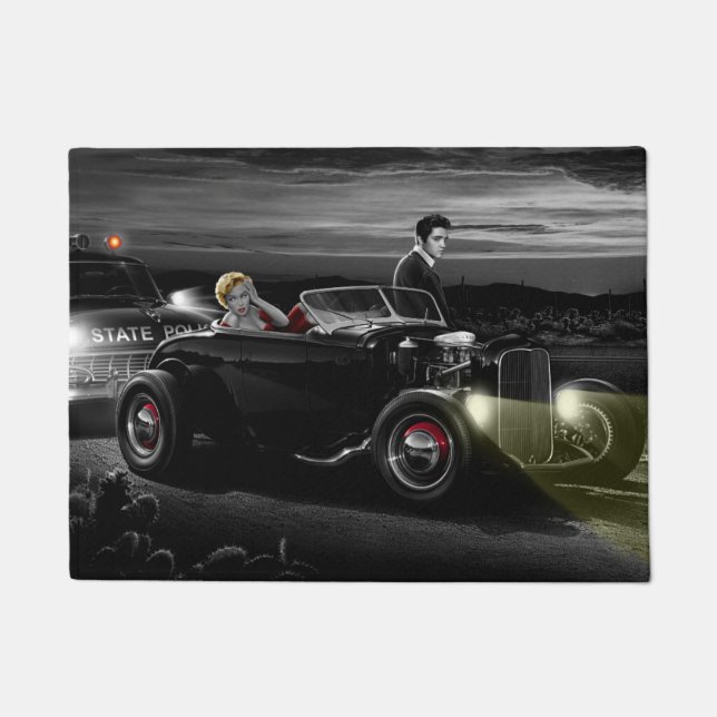 Joy Ride B&W 2 Doormat (Front)