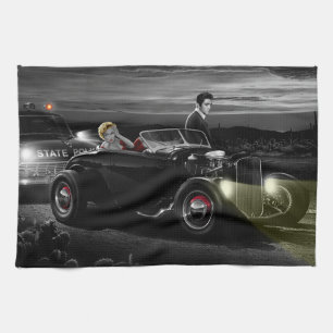 Joy Ride B&W 2 Tea Towel