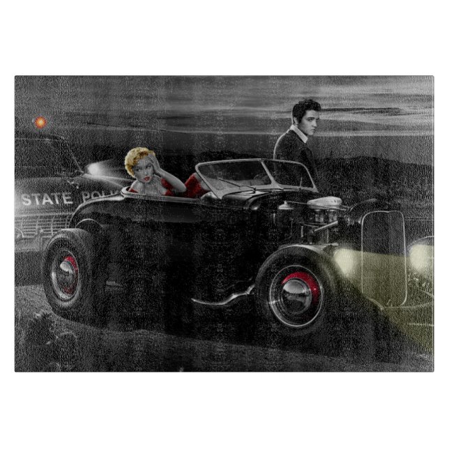 Joy Ride B&W Cutting Board (Front)