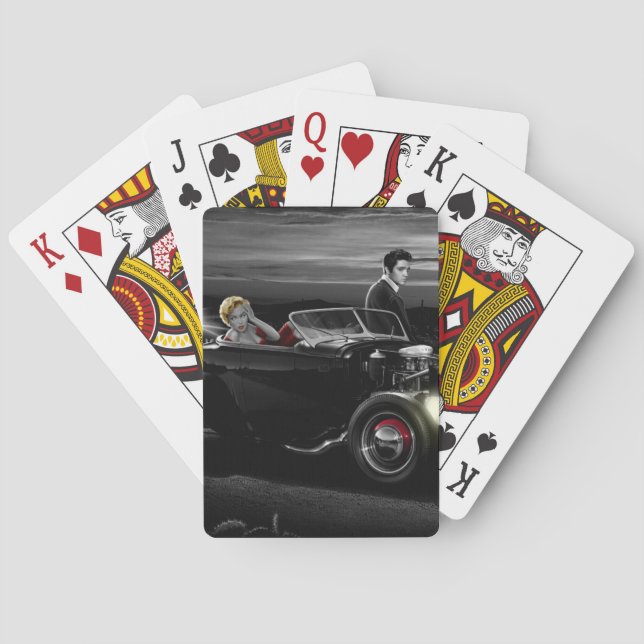 Joy Ride B&W Playing Cards (Back)