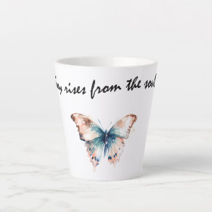 Joy Rises from the Soul Butterfly Latte Mug