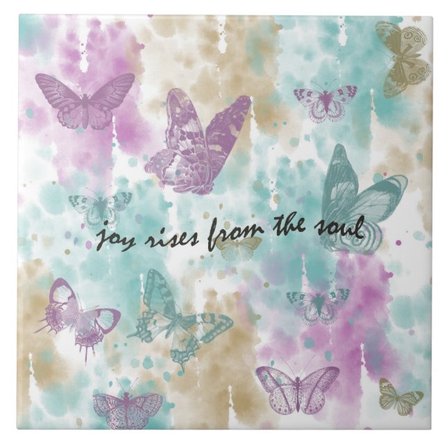Joy Rises from the Soul Ceramic Tile (Front)
