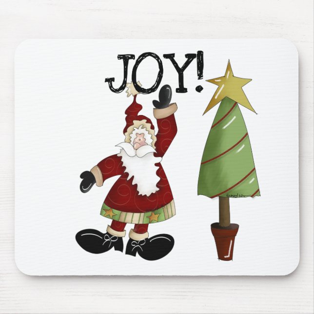 JOY Santa Claus T-shirts and Gifts Mouse Pad (Front)