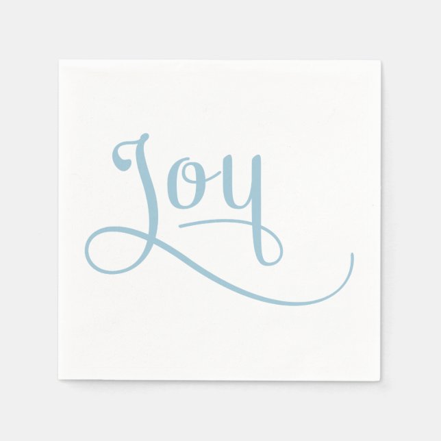 Joy Script Sky Napkin (Front)